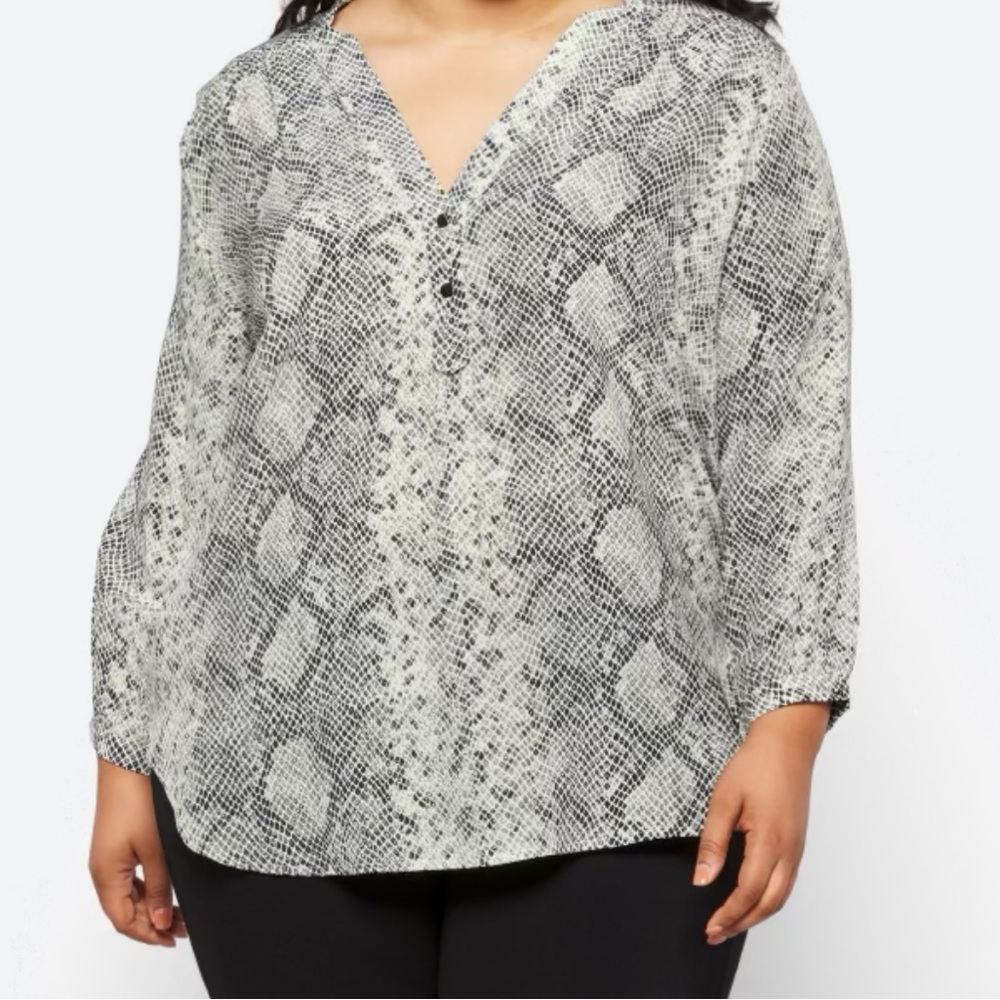100% Silk Plus Size 2x Top/Blouse made by Amour Vert